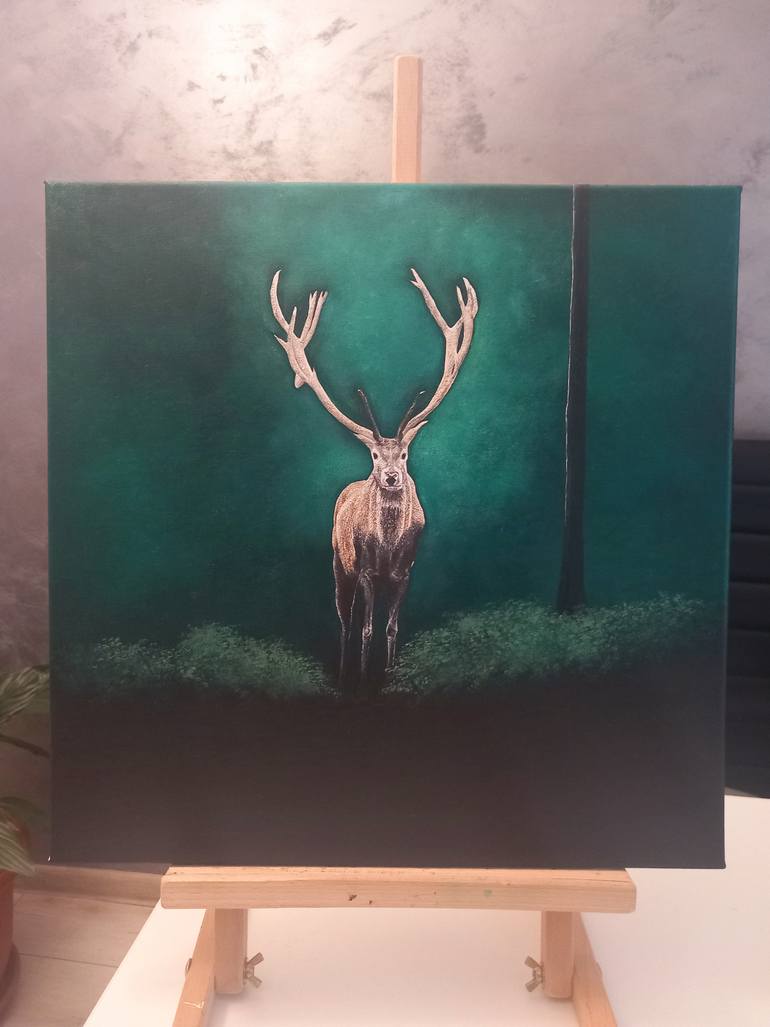 Original Minimalism Animal Painting by Ileana Badea