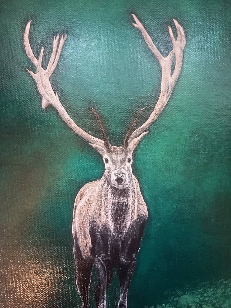 Original Minimalism Animal Painting by Ileana Badea