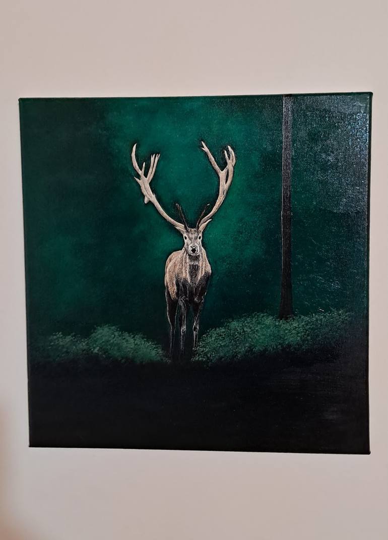 Original Minimalism Animal Painting by Ileana Badea
