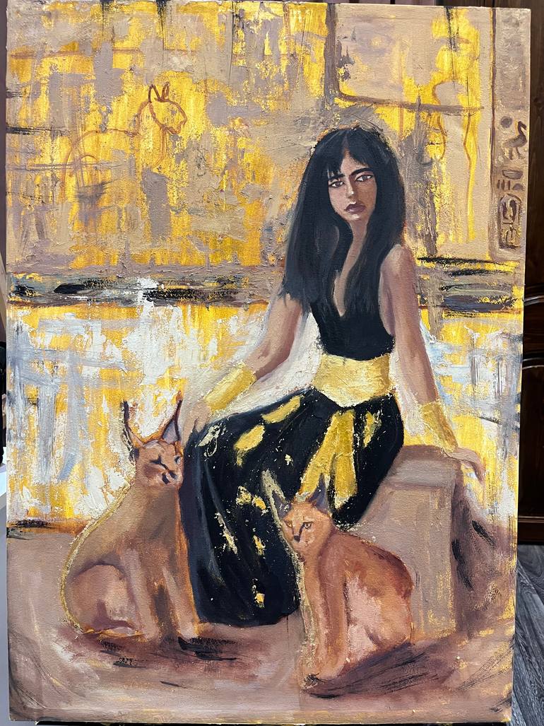 Original Fantasy Painting by Youstina Osama | Impressionism Art on Canvas | Guardian of the wall