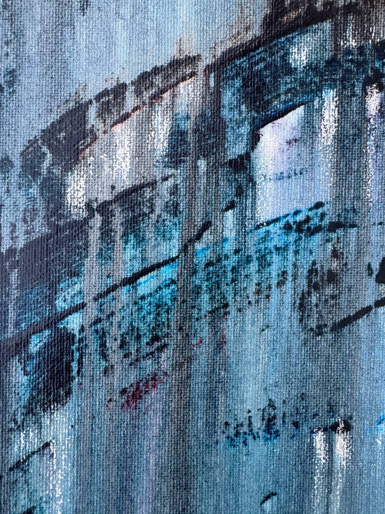 Original Abstract Expressionism Architecture Painting by Svitlana Zezekalo
