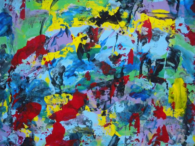 Original Abstract Expressionism Abstract Painting by Reza Banisadre