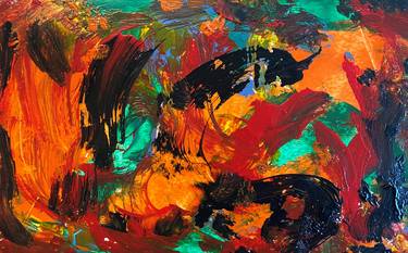 Original Abstract Expressionism Abstract Paintings by Reza Banisadre