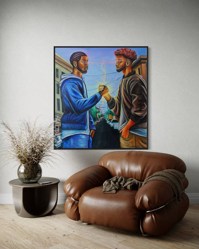 Original Figurative Men Painting by Daryl Myntia Daniels