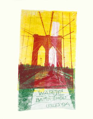 'Brooklyn Bridge, N.Y.C. - 1.' - unique monotype art print thumb