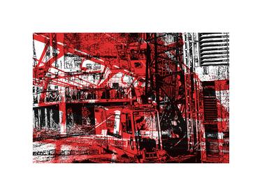'Construction site, Amsterdam city' digital art - print For Sale in Limited Edition of 10 thumb