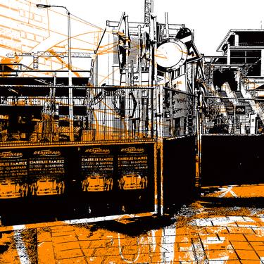 Construction-sites neat station Utrecht - digital art; print For Sale in Limited Edition of 10 thumb