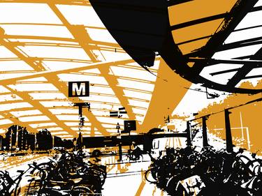 'Metro station Amsterdam Noorderpark 1.' - digital art; print is For Sale in Limited Edition of 10 thumb