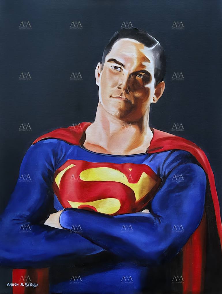 Superman - Dean Cain Painting by Aaron Seruya | Saatchi Art