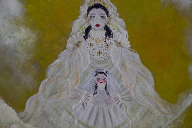 Original Expressionism Women Painting by Sarah Art