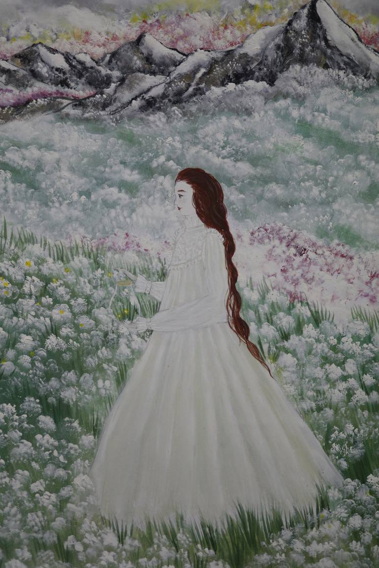 Original Symbolism Landscape Painting by Sarah Art