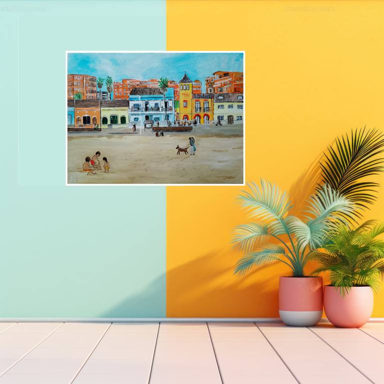 Original Contemporary Beach Painting by Alfred Fox