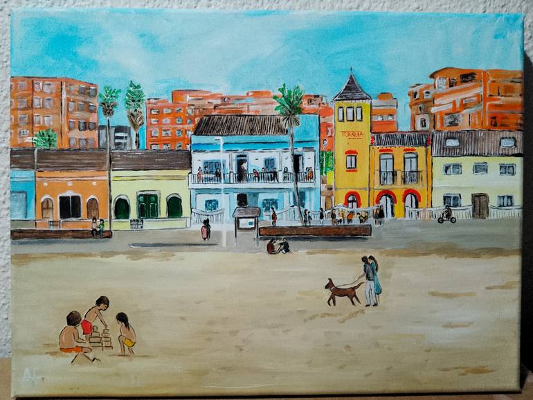 Original Contemporary Beach Painting by Alfred Fox