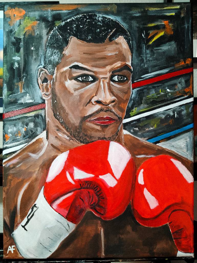 BOXER 油絵アート The Champ Painting by Alfred Fox | Saatchi Art