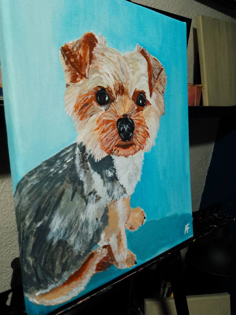 Original Contemporary Dogs Painting by Alfred Fox