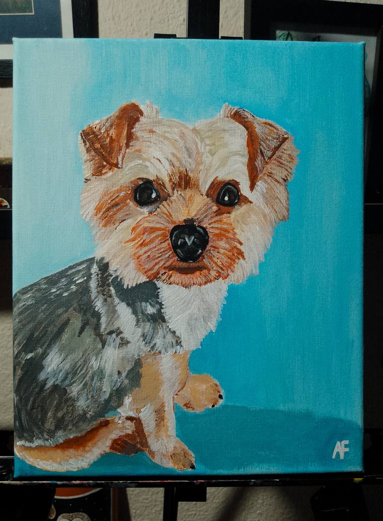 Original Contemporary Dogs Painting by Alfred Fox