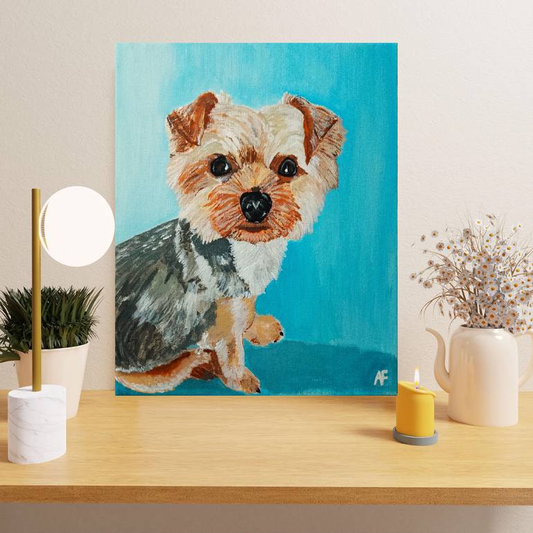 Original Contemporary Dogs Painting by Alfred Fox
