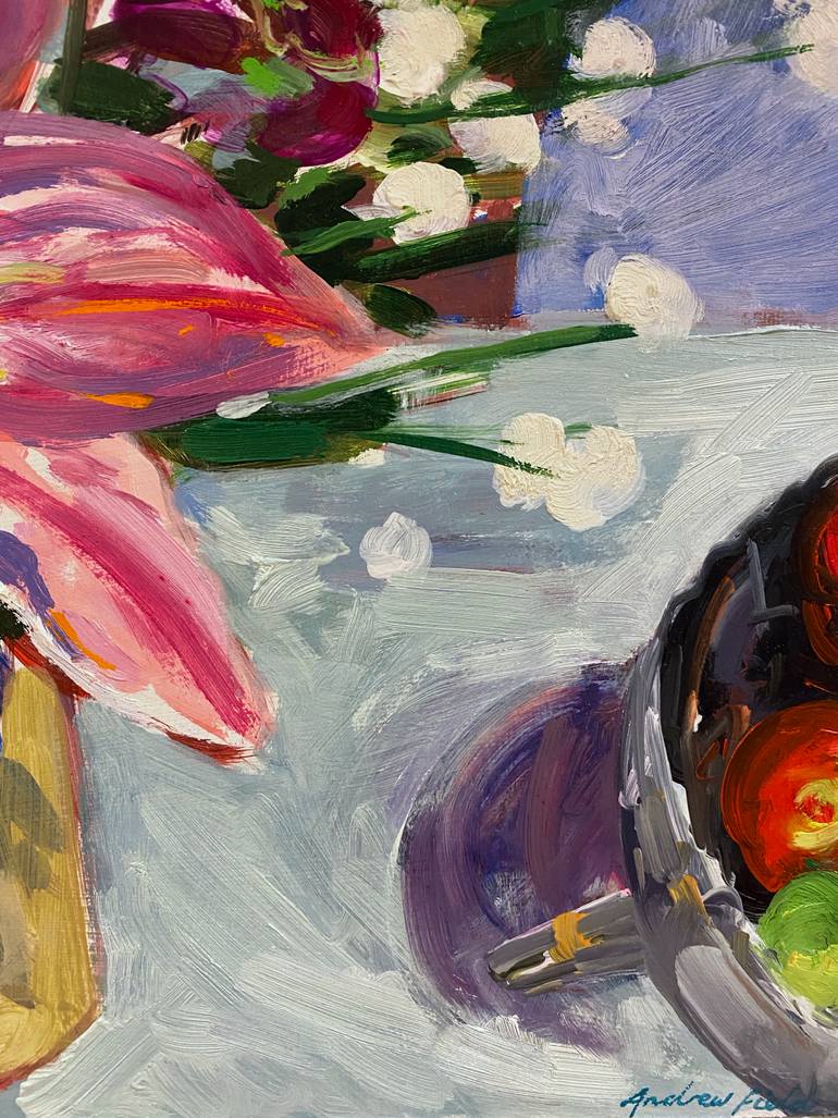 Original Impressionism Floral Painting by Andrew Field