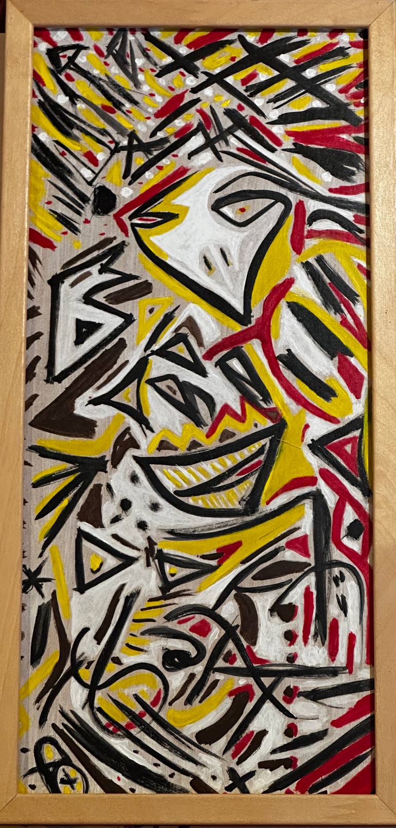 Original Religion Painting by Gabor Kovacs | Contemporary Art on Wood | The Prince of the Power of the Air