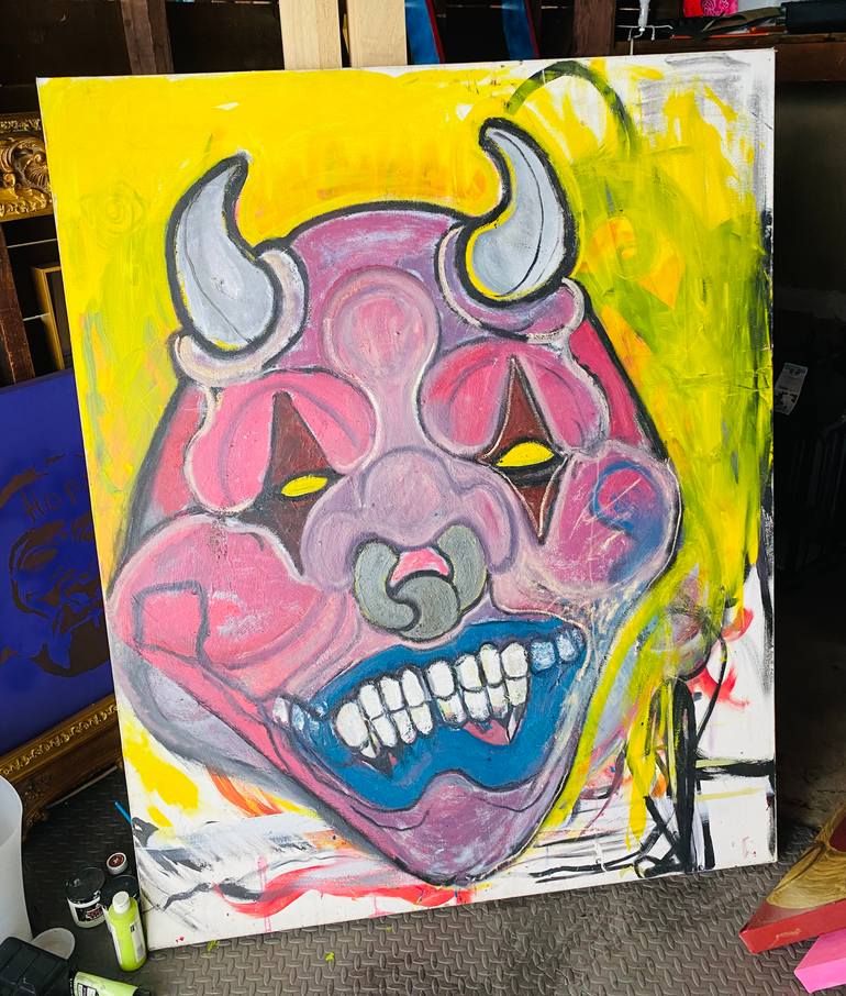 Original Abstract Cartoon Painting by James Maclean