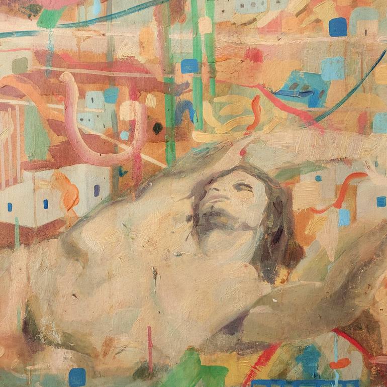 Original Abstract Expressionism Nude Painting by Görkem Dikel