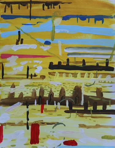 Print of Abstract Expressionism Landscape Paintings by Görkem Dikel