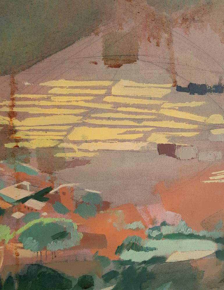 Original Abstract Landscape Painting by Görkem Dikel