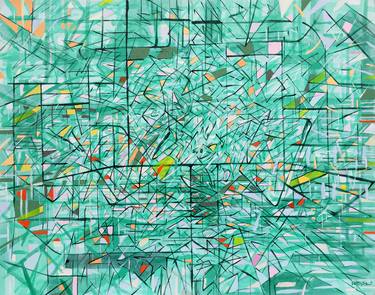 Print of Abstract Expressionism Geometric Paintings by Görkem Dikel