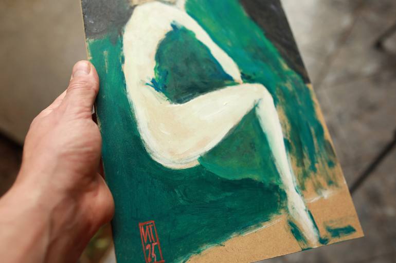 Original Color Field Painting People Painting by Ilia Glebov