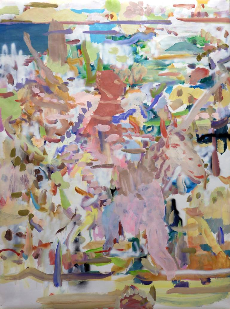 Original Abstract Expressionism Animal Paintings by Armando RabadáN