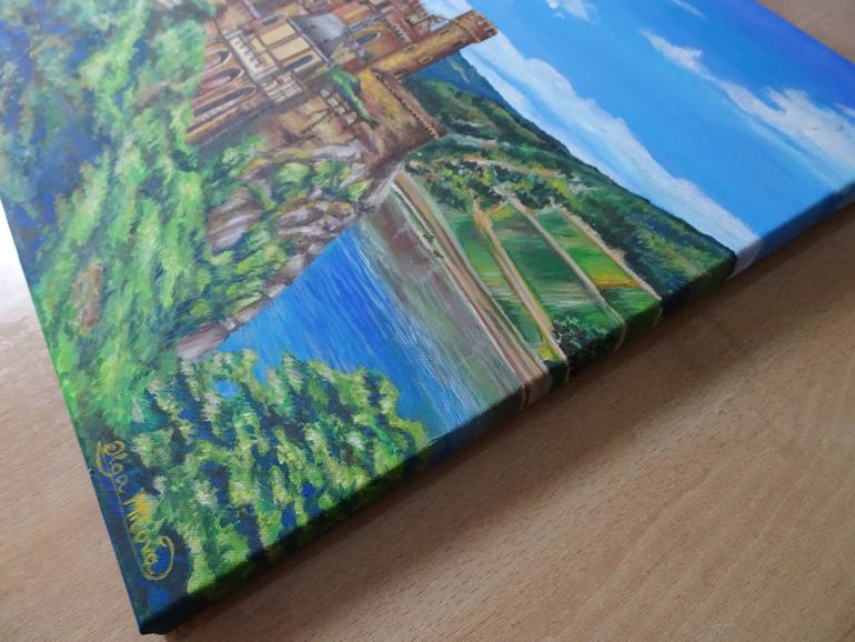 Original Expressionism Architecture Painting by Olga Milova