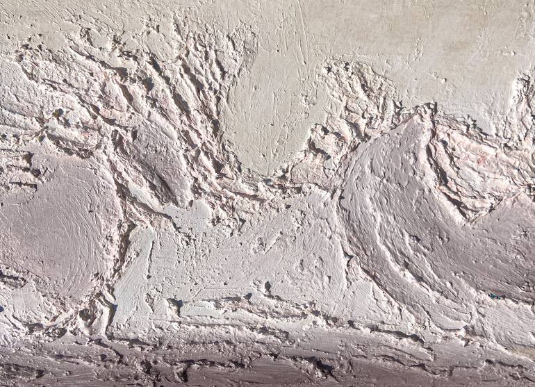 Original Abstract Painting by Sahil Gupta | Abstract Art on Wood | Organic Relief in White Texture