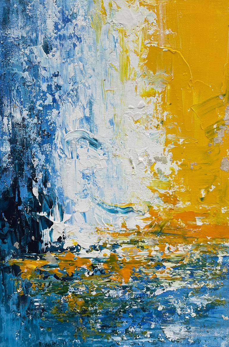 Original Abstract Painting by Sahil Gupta | Abstract Art on Canvas | Between Sea and Sun