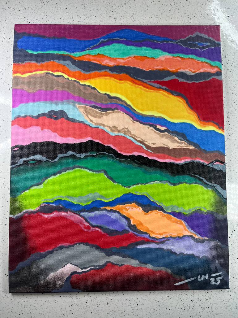Original Abstract Expressionism Abstract Painting by Limari Maldonado