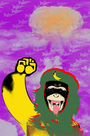 Chimp Guevara With Jet Cloud and Bomb thumb