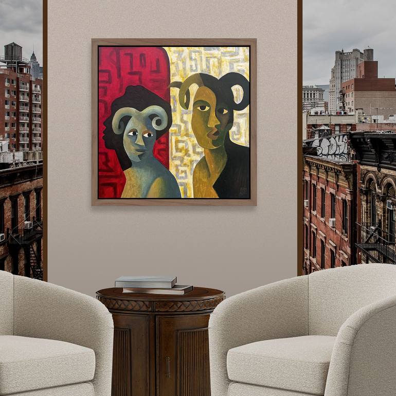 Original Abstract Expressionism People Painting by Darwin Stead Studio