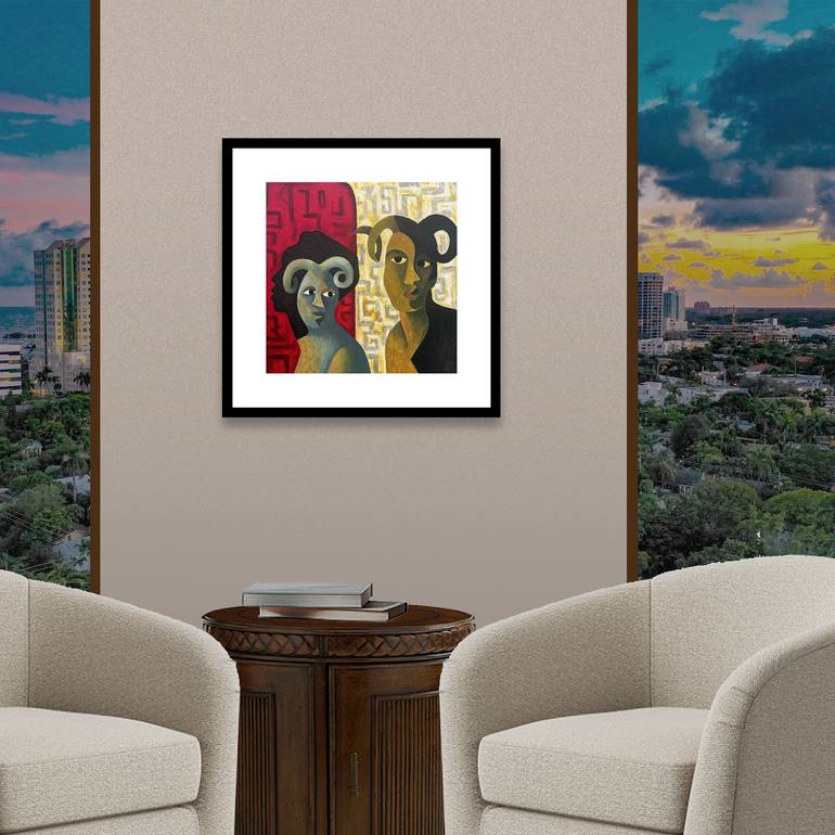 Original Abstract Expressionism People Painting by Darwin Stead Studio