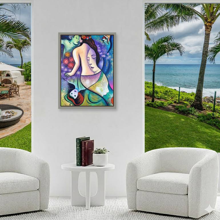 Original Abstract Expressionism Fantasy Painting by Darwin Stead Studio