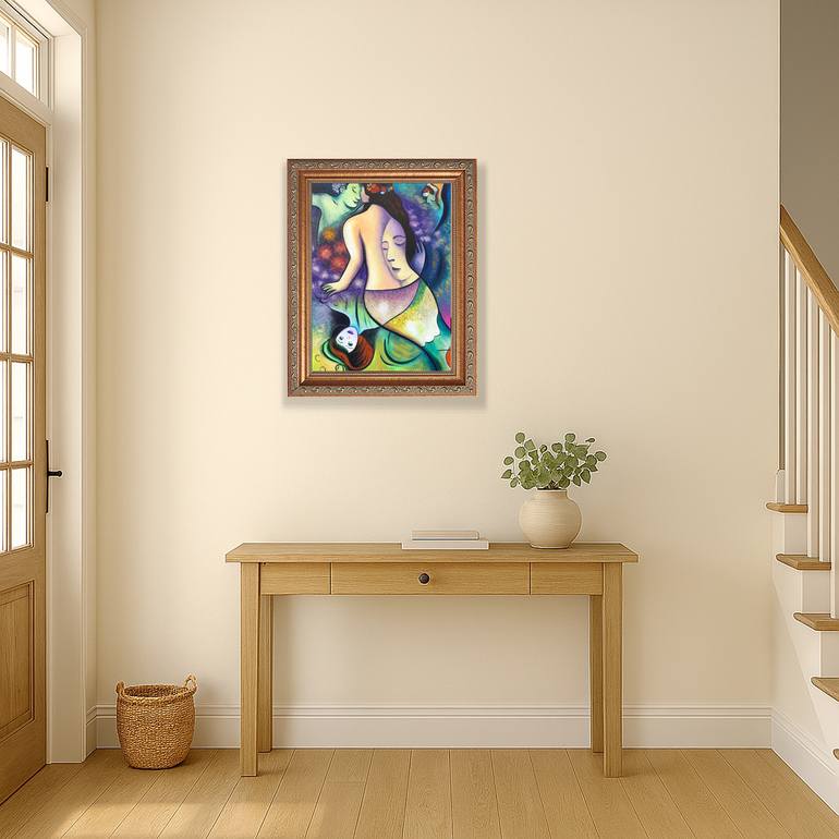 Original Abstract Expressionism Fantasy Painting by Darwin Stead Studio