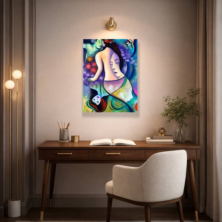 Original Abstract Expressionism Fantasy Painting by Darwin Stead Studio