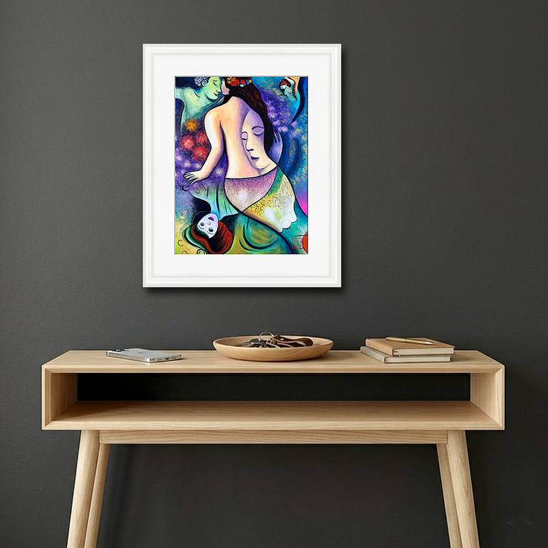 Original Abstract Expressionism Fantasy Painting by Darwin Stead Studio