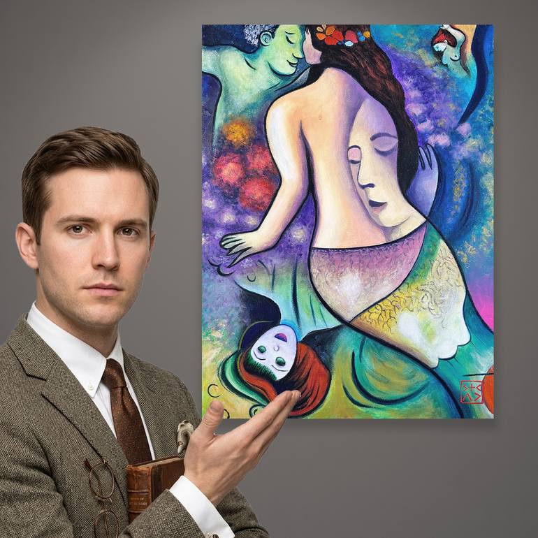 Original Abstract Expressionism Fantasy Painting by Darwin Stead Studio