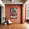 Contemporary painting meets rustic charm