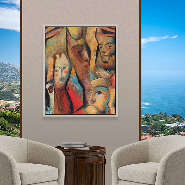 Original Abstract Expressionism Fantasy Painting by Darwin Stead Studio