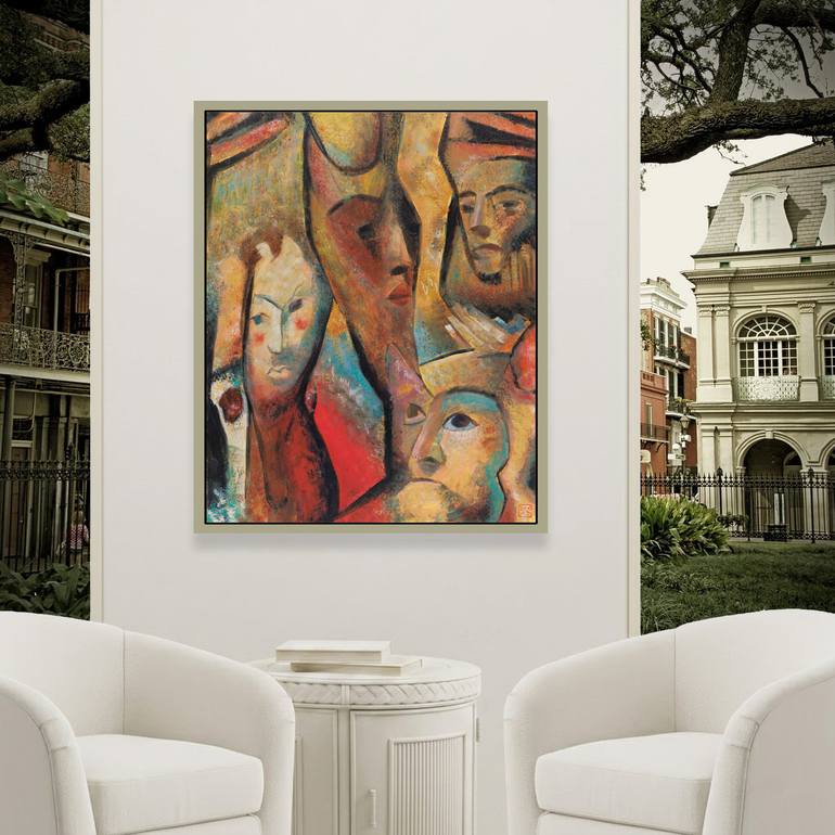 Original Abstract Expressionism Fantasy Painting by Darwin Stead Studio