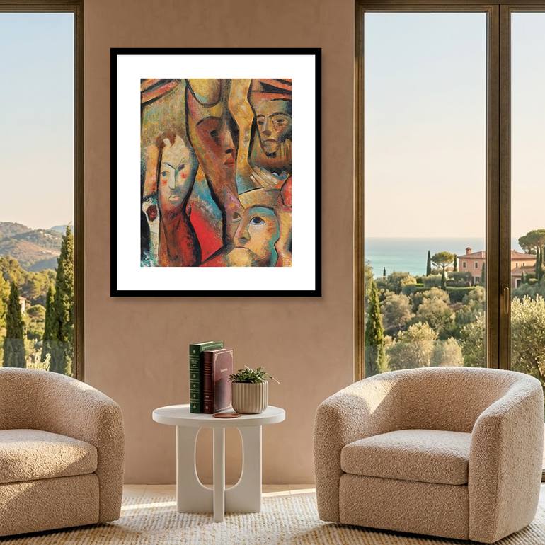 Original Abstract Expressionism Fantasy Painting by Darwin Stead Studio