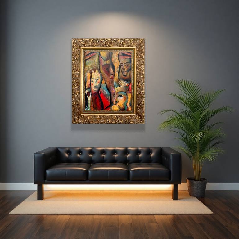 Original Abstract Expressionism Fantasy Painting by Darwin Stead Studio