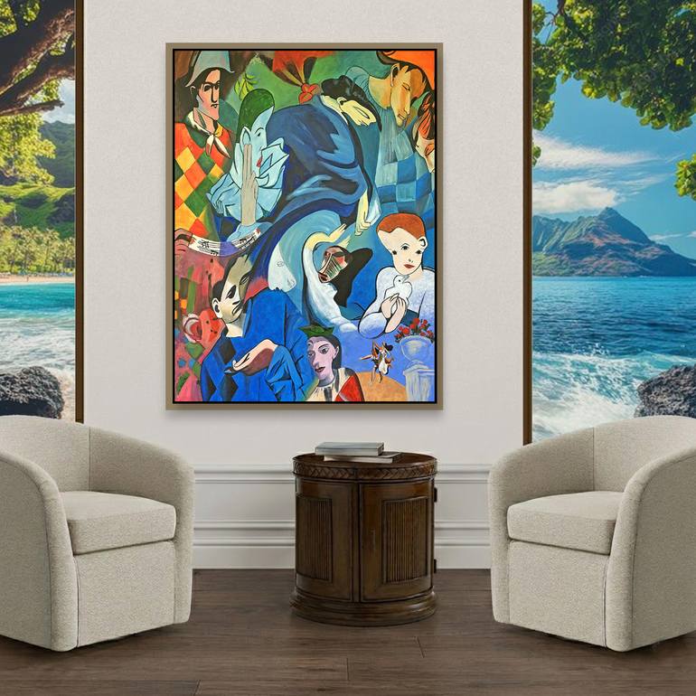 Original Abstract Expressionism People Painting by Darwin Stead Studio