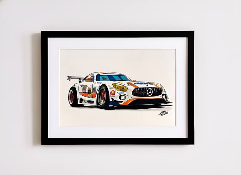 Original Installation Art Car Drawing by Md Shihab Sahriar