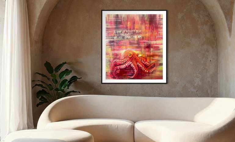Original Abstract Animal Painting by Aino Katzir